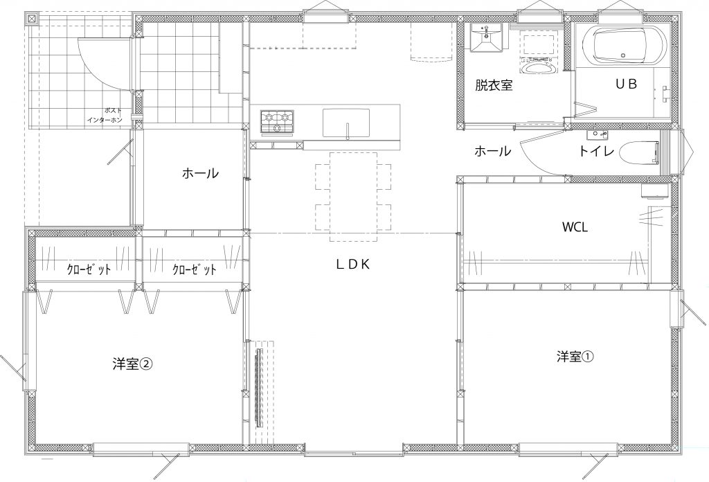 砂川　WB BUNGALOW　間取り図